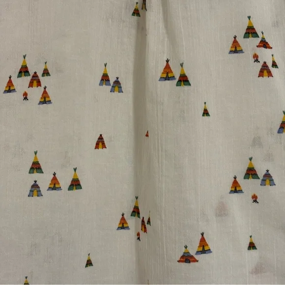 Eddie Bauer Teepee Print Button-Front Tank - Size Large - Picture 10 of 12